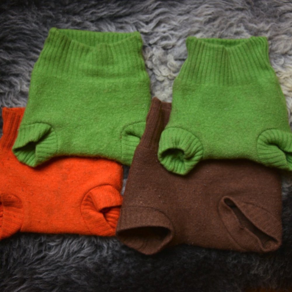 4 Pack DISANA Wool Diaper Covers, Soakers, Bummies / 3 - 6 Months